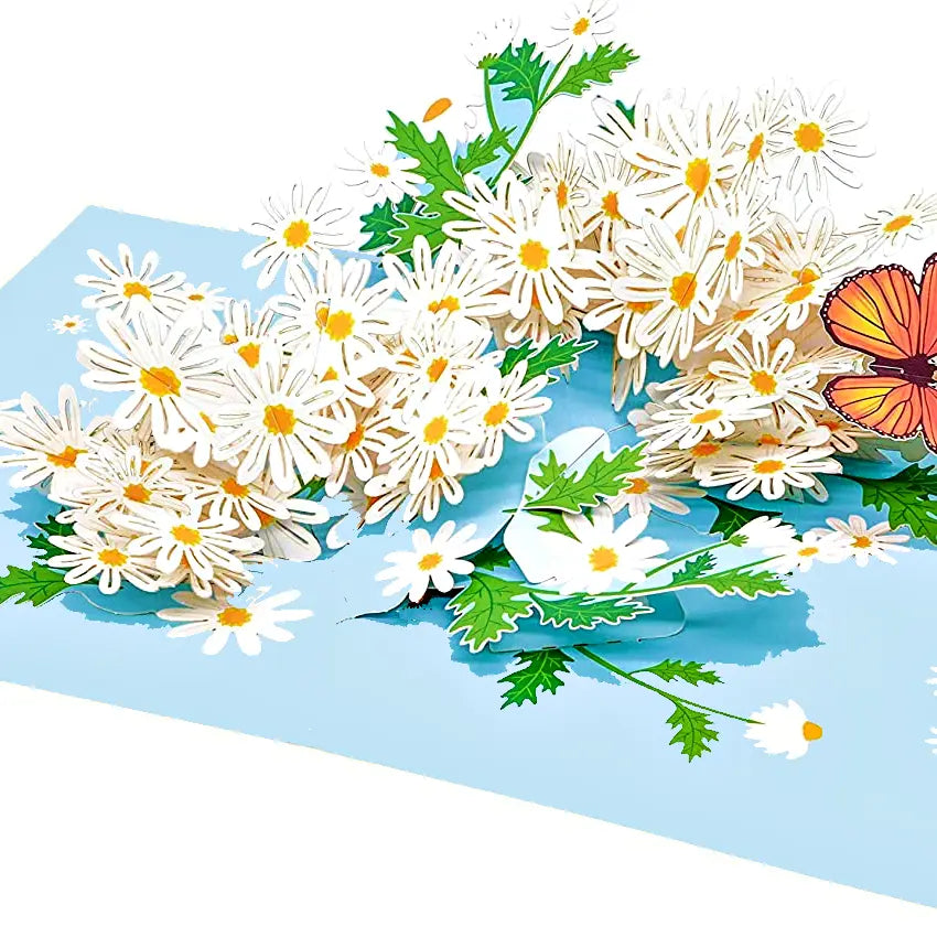 Wonder Paper Art - Daisies Flower 3D card/Mail For You