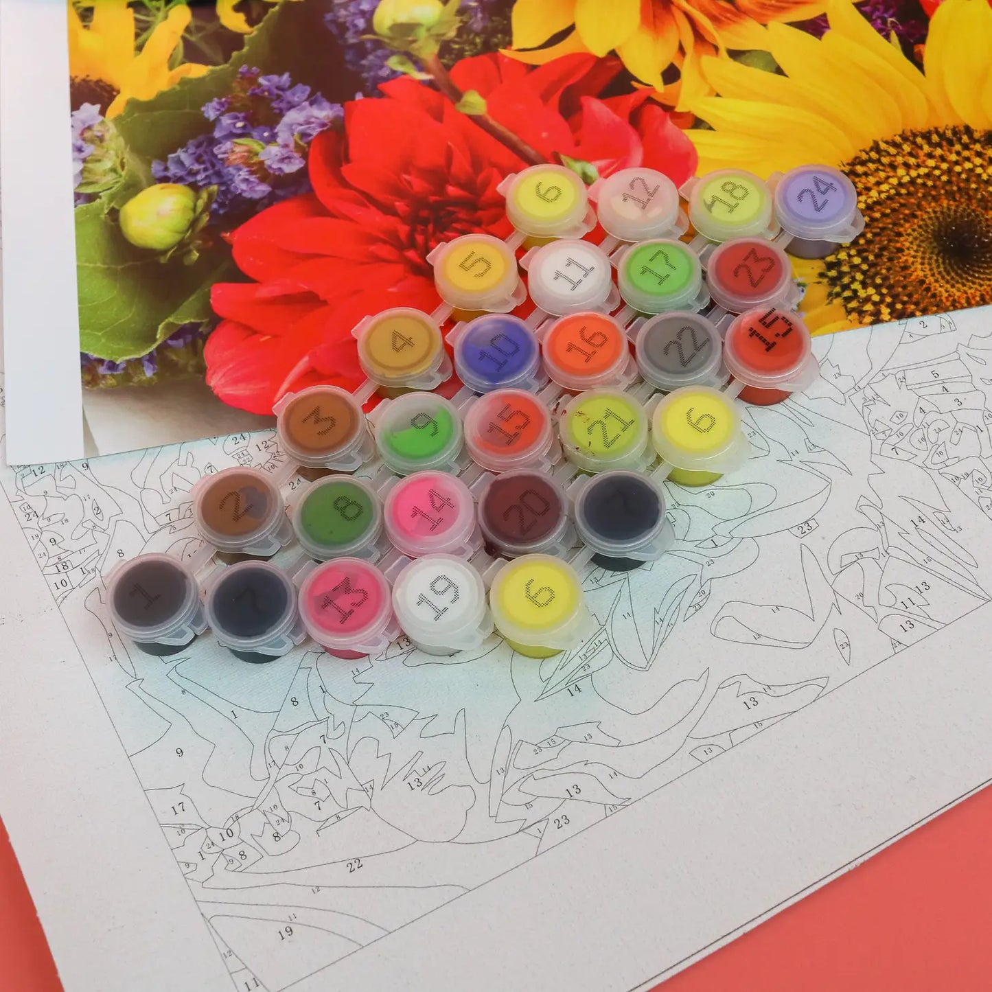 Seriously Shea - MEDIUM Sunflower Adult DIY Paint-By-Number Craft Kits Gifts