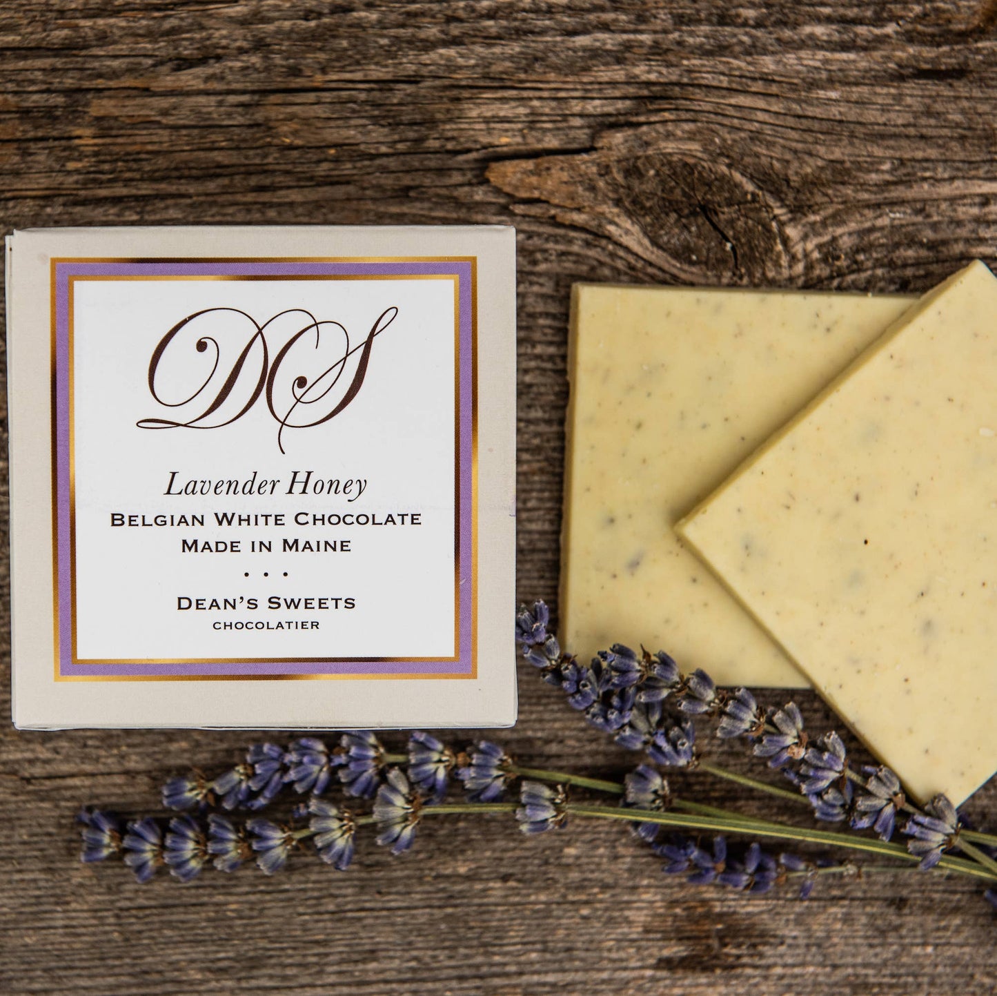 Dean's Sweets - Lavender Honey White Chocolate Squares