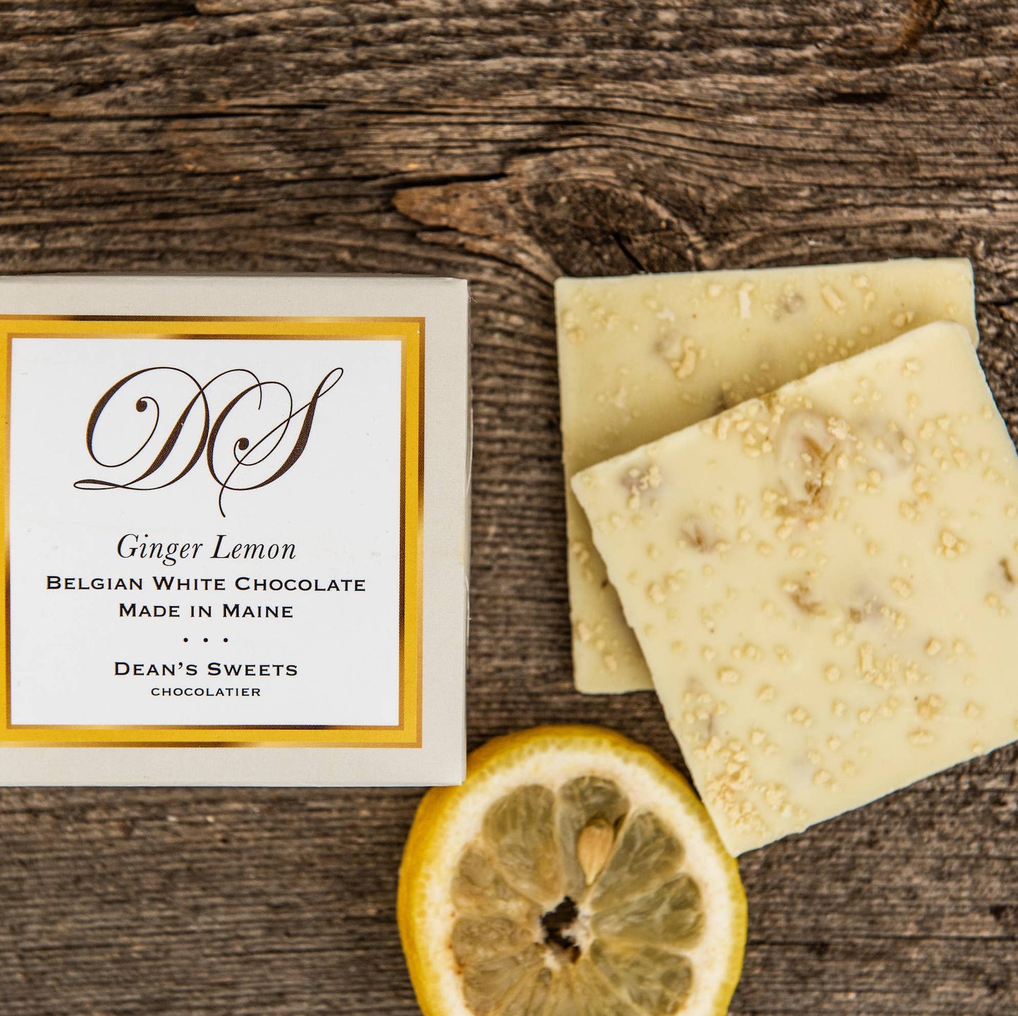 Dean's Sweets - Ginger Lemon White Chocolate Squares