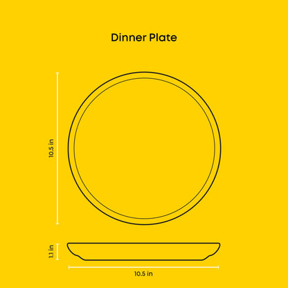 JoyJolt - JoyJolt Mesa 6-Piece Stoneware Dinner Plates Set – 10.5”: Matte Sage Green