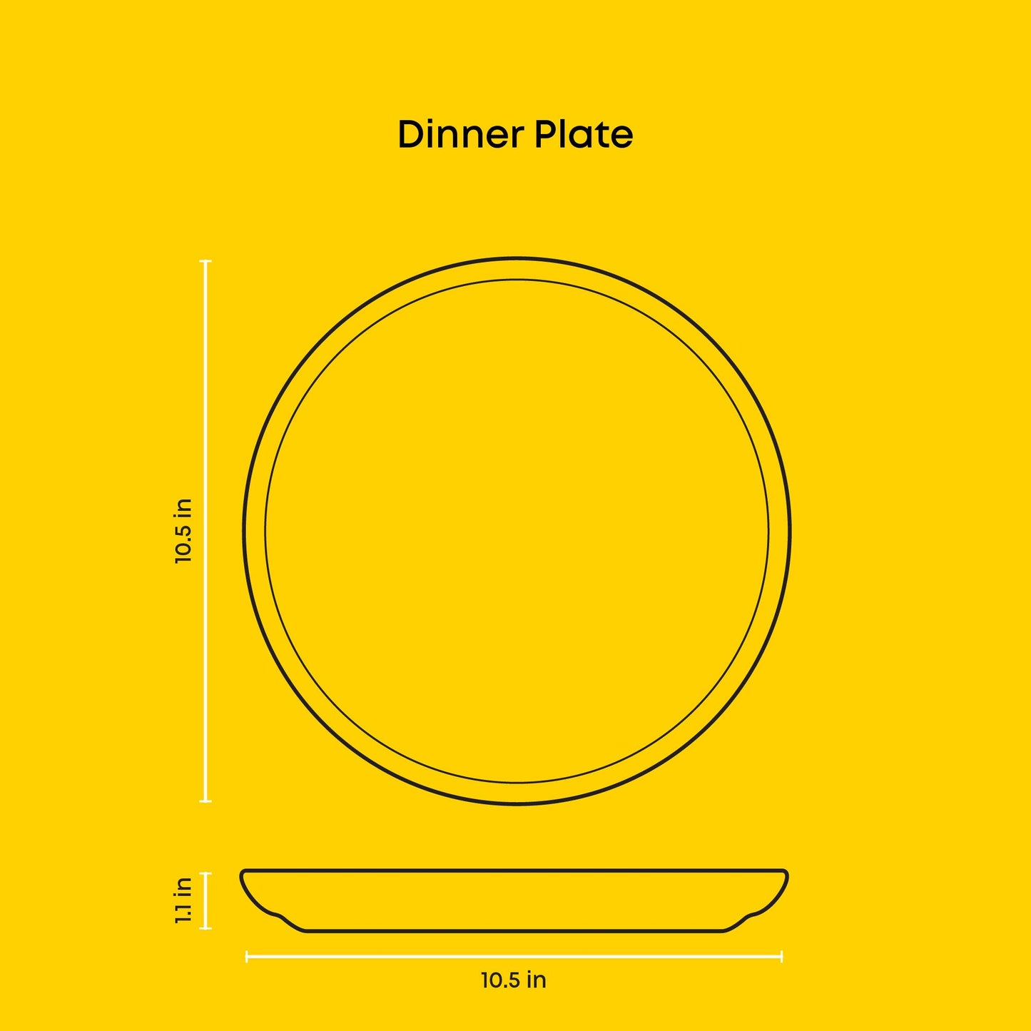 JoyJolt - JoyJolt Mesa 6-Piece Stoneware Dinner Plates Set – 10.5”: Matte Linen