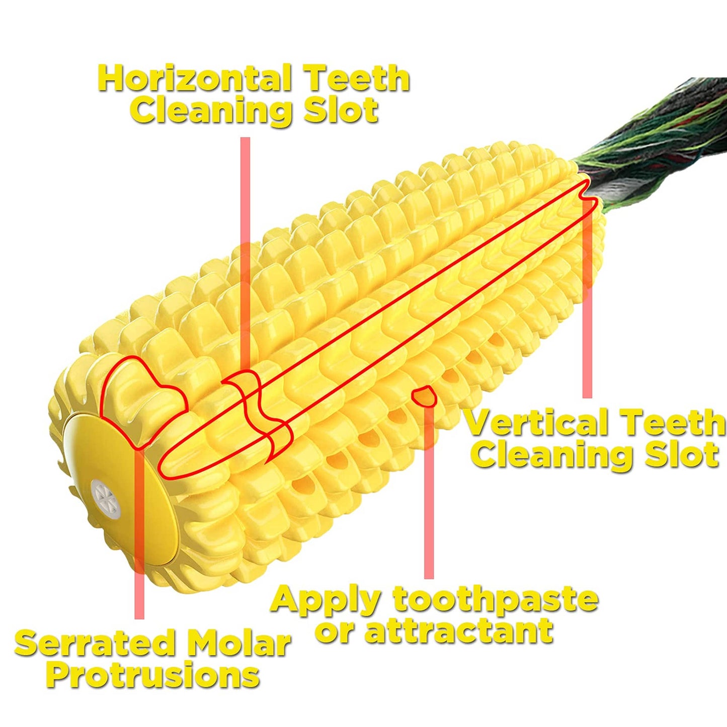 JSBlueRidge Toys - Corn Stick Dental Cleaning Dog Chew Toy