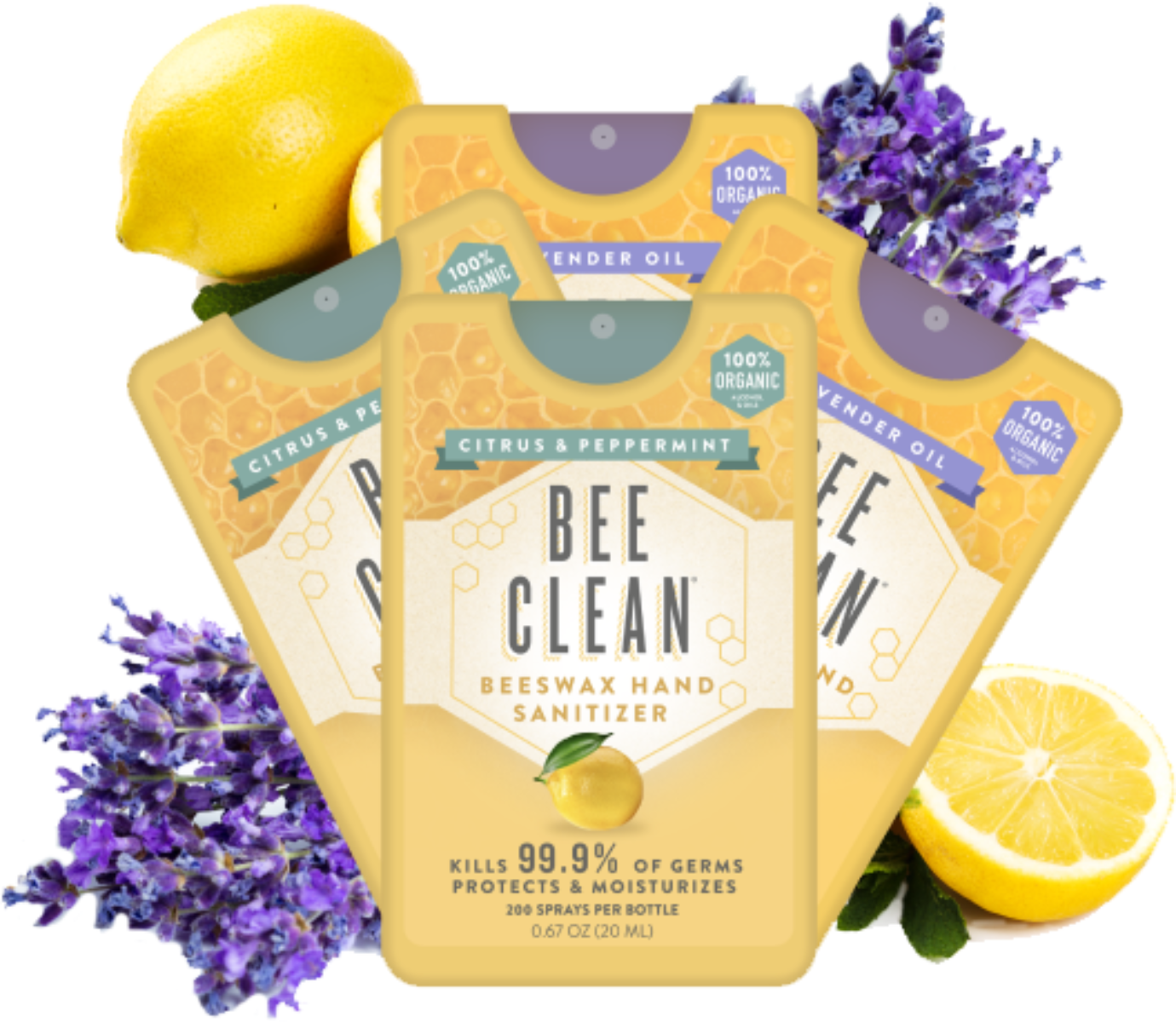 Bee Clean - Bee Clean Organic Beeswax Hand Sanitizer - 12 pack: 12 Lavender