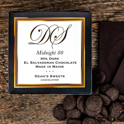 Dean's Sweets - Midnight 80 Dark Chocolate Squares