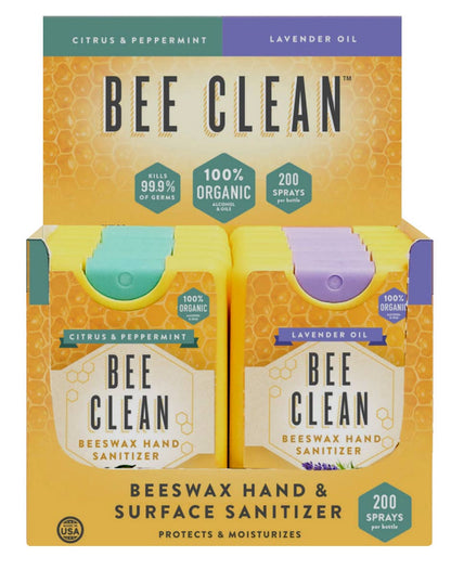Bee Clean - Bee Clean Organic Beeswax Hand Sanitizer - 12 pack: Mixed - 6 Lavender/6 Citrus