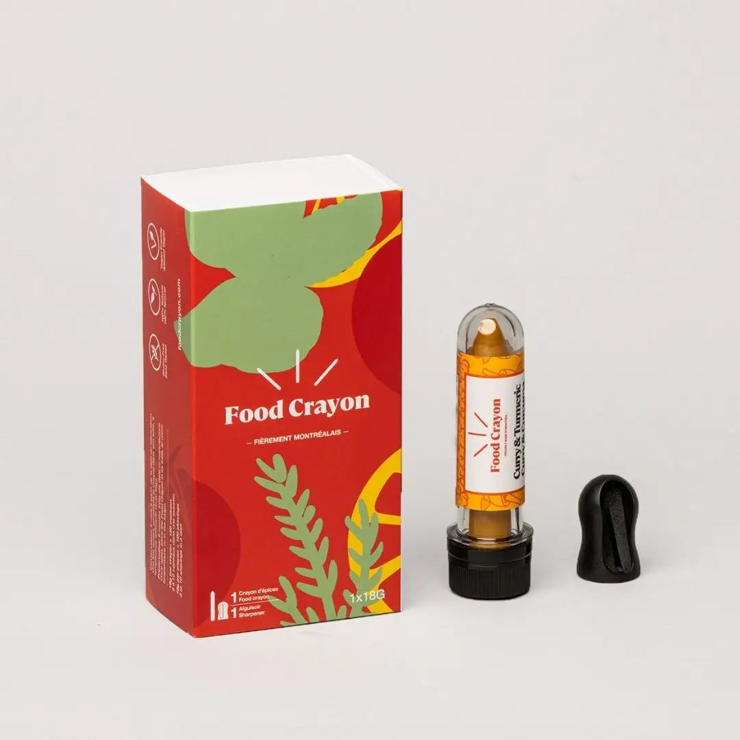 Food Crayon - Curry & Turmeric - Single Box (1 Food Crayon + 1 Sharpener)