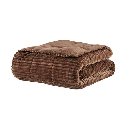 Corduroy Plush 60x70" Winter Throw Blanket 4 Colors: Navy Blue