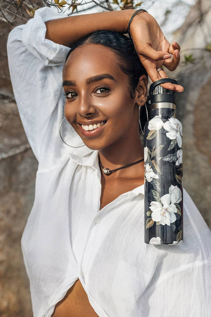 My Bougie Bottle - MAGNOLIA Dark Garden 25 oz Insulated Water Bottle : Gift Tube