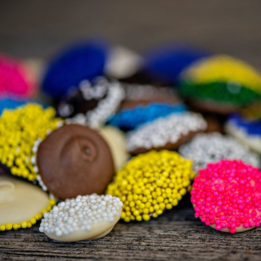 Dean's Sweets - Nonpareils in Dark, Milk, & White Chocolate
