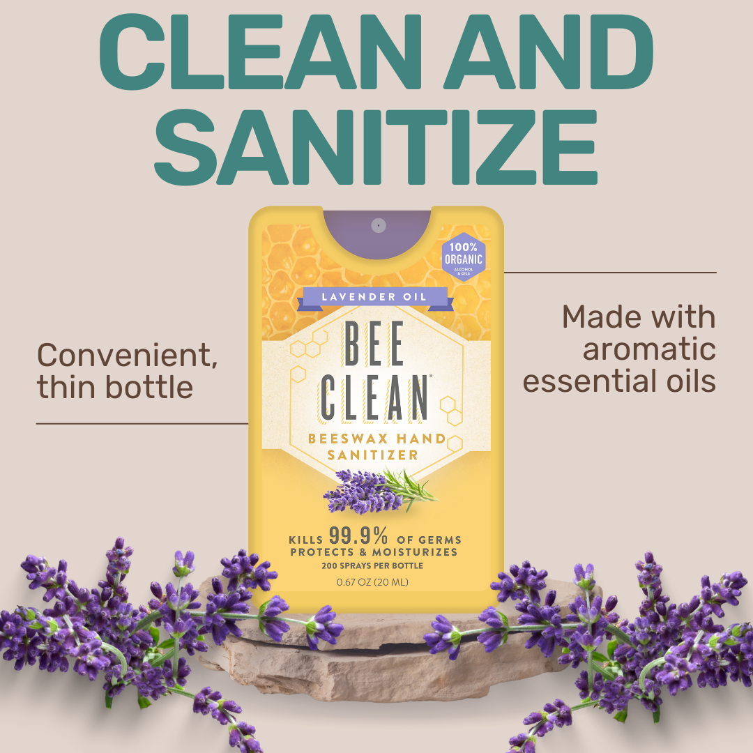 Bee Clean - Bee Clean Organic Beeswax Hand Sanitizer - 12 pack: 12 Lavender