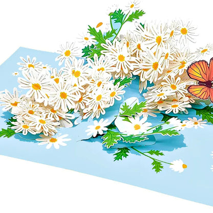 Wonder Paper Art - Daisies Flower 3D card/Mail For You