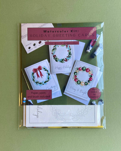 Emily Marie Watercolors - Watercolor Painting Kit: Holiday Greeting Cards