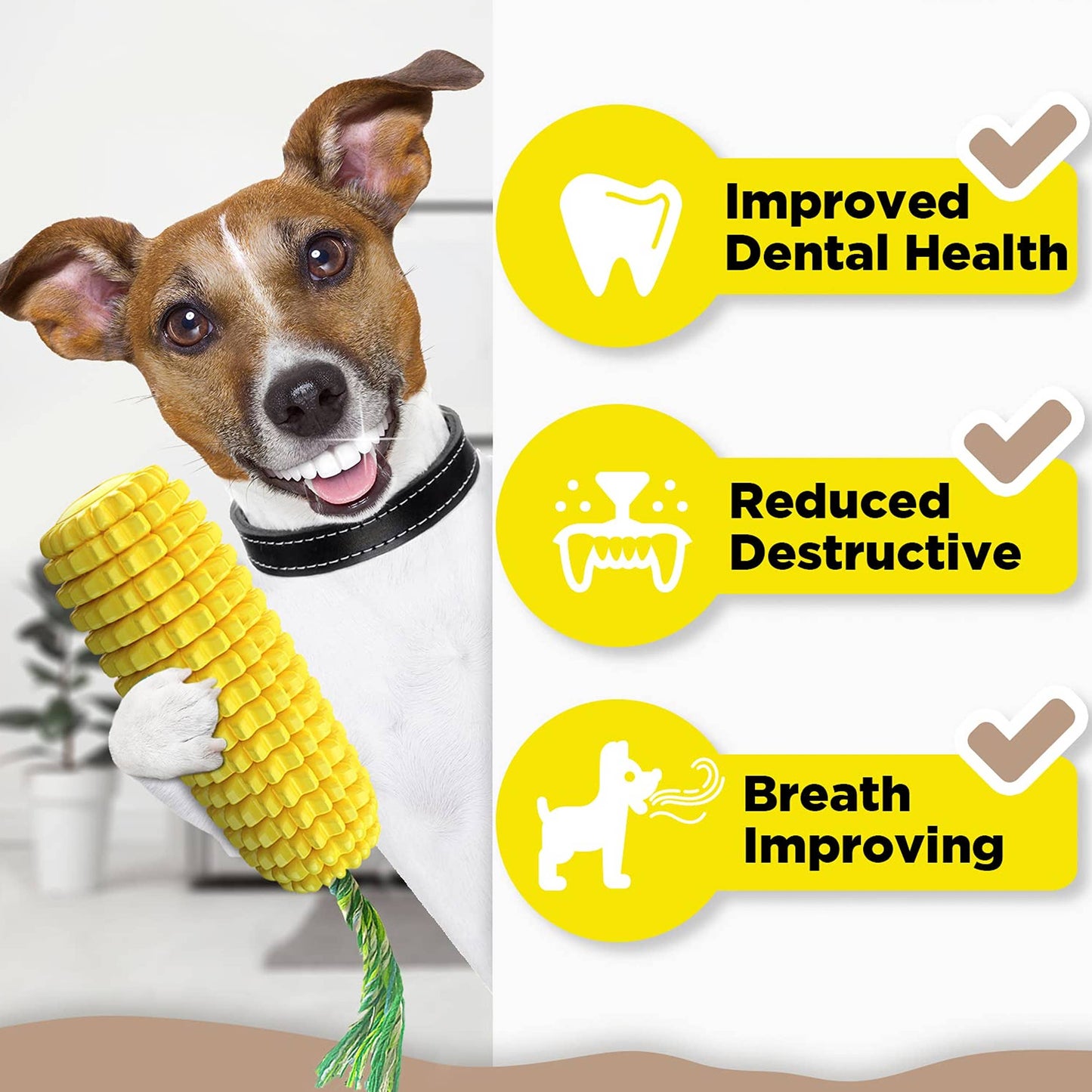 JSBlueRidge Toys - Corn Stick Dental Cleaning Dog Chew Toy