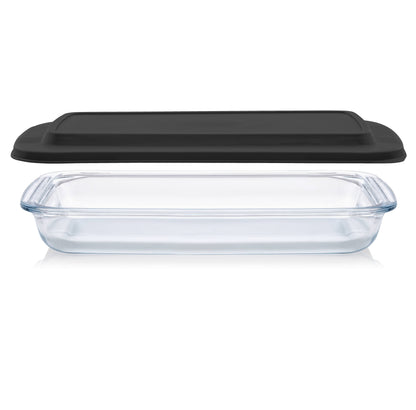 JoyJolt - JoyFul Oven To Table Glass Casserole Baking Dishes with Lids