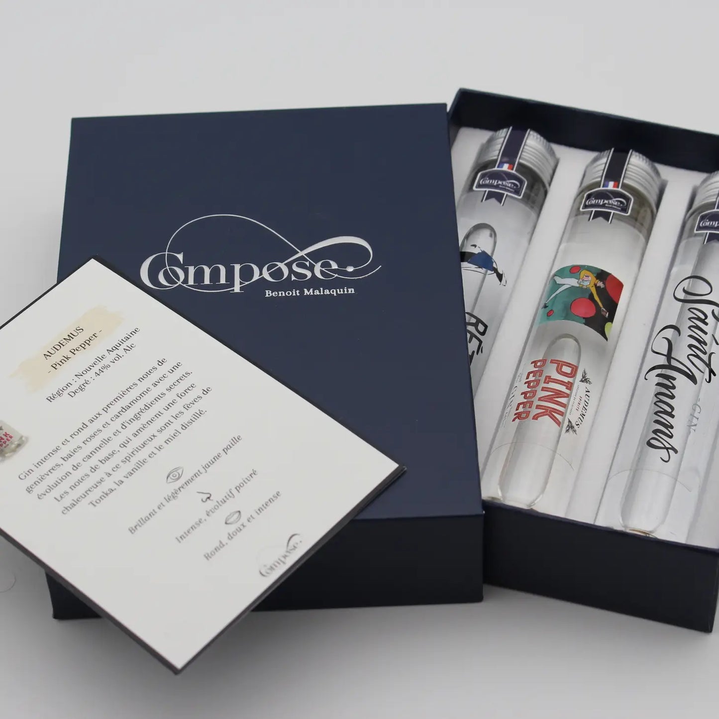 Compose - Coffret Cadeau Spiritueux 3 Gins Français
