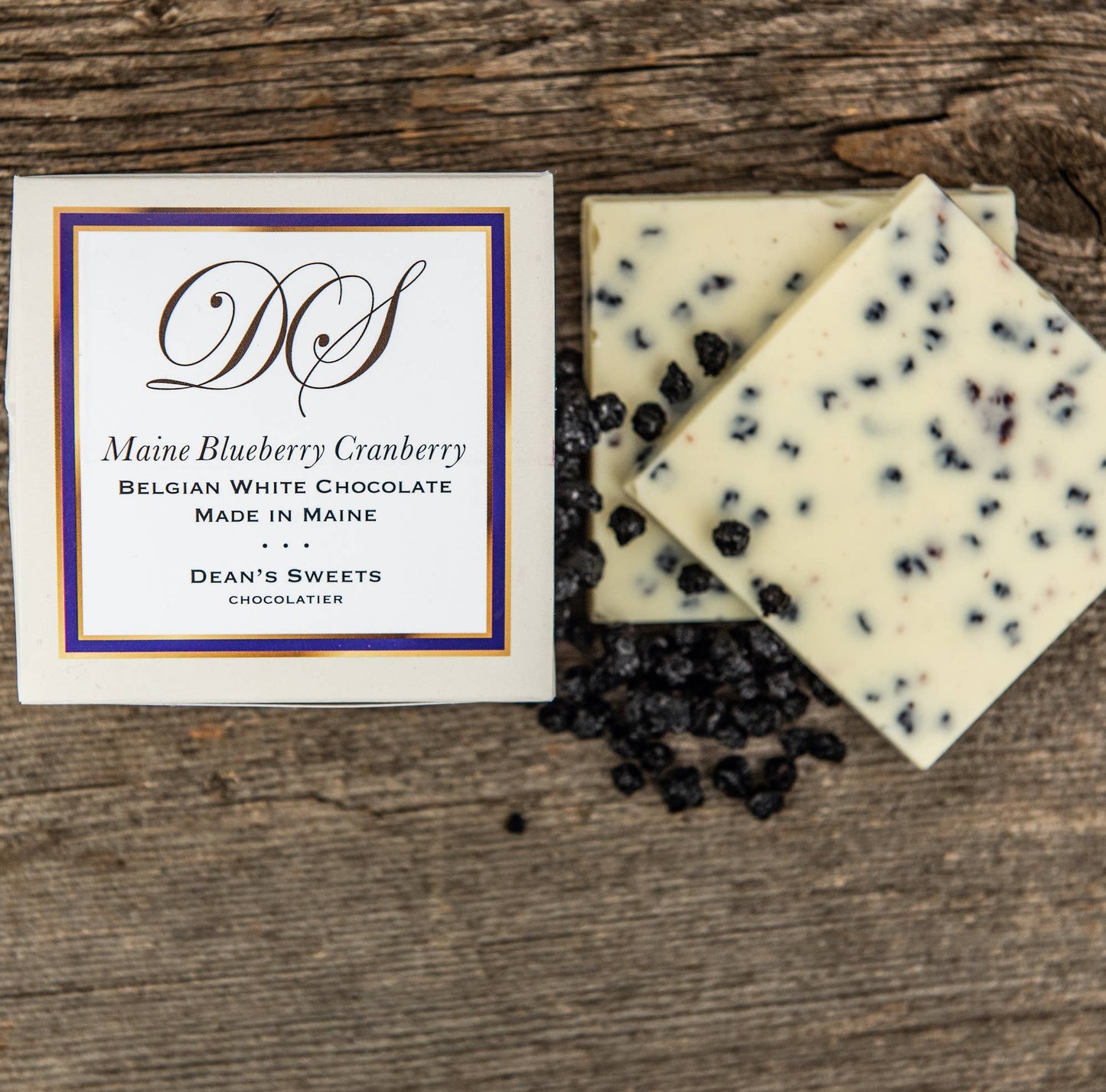 Dean's Sweets - Maine Blueberry Cranberry White Chocolate Squares