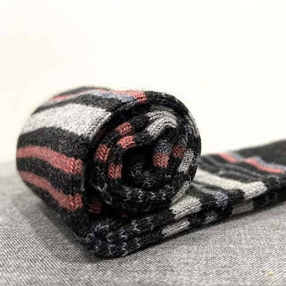 Alpaca Socks - Stripe - Mauve: Medium