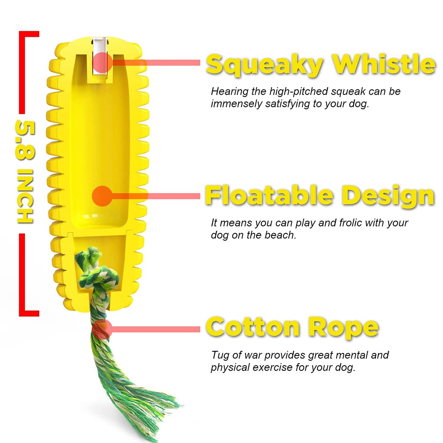 JSBlueRidge Toys - Corn Stick Dental Cleaning Dog Chew Toy