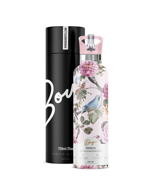 My Bougie Bottle - PRIMAVERA Spring 25 oz Insulated Water Bottle : Gift Tube