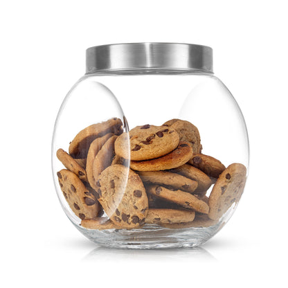 JoyJolt - All-Sides Cookie Jar With Airtight Metal Lid, Set of 2