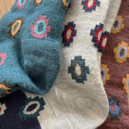 NEW! Alpaca Socks - Incan - Rhinestone: Medium