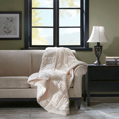 Corduroy Plush 60x70" Winter Throw Blanket 4 Colors: Navy Blue