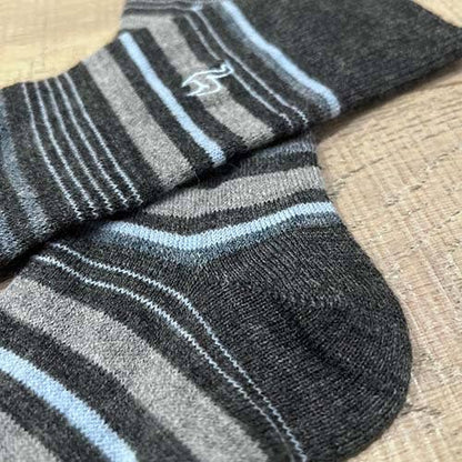 Alpaca Socks - Stripe - Azul: Large