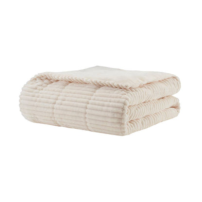 Corduroy Plush 60x70" Winter Throw Blanket 4 Colors: Navy Blue