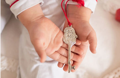 House of Morgan Pewter - Magical Santa Key Ornament - Christmas Eve Gift for Child