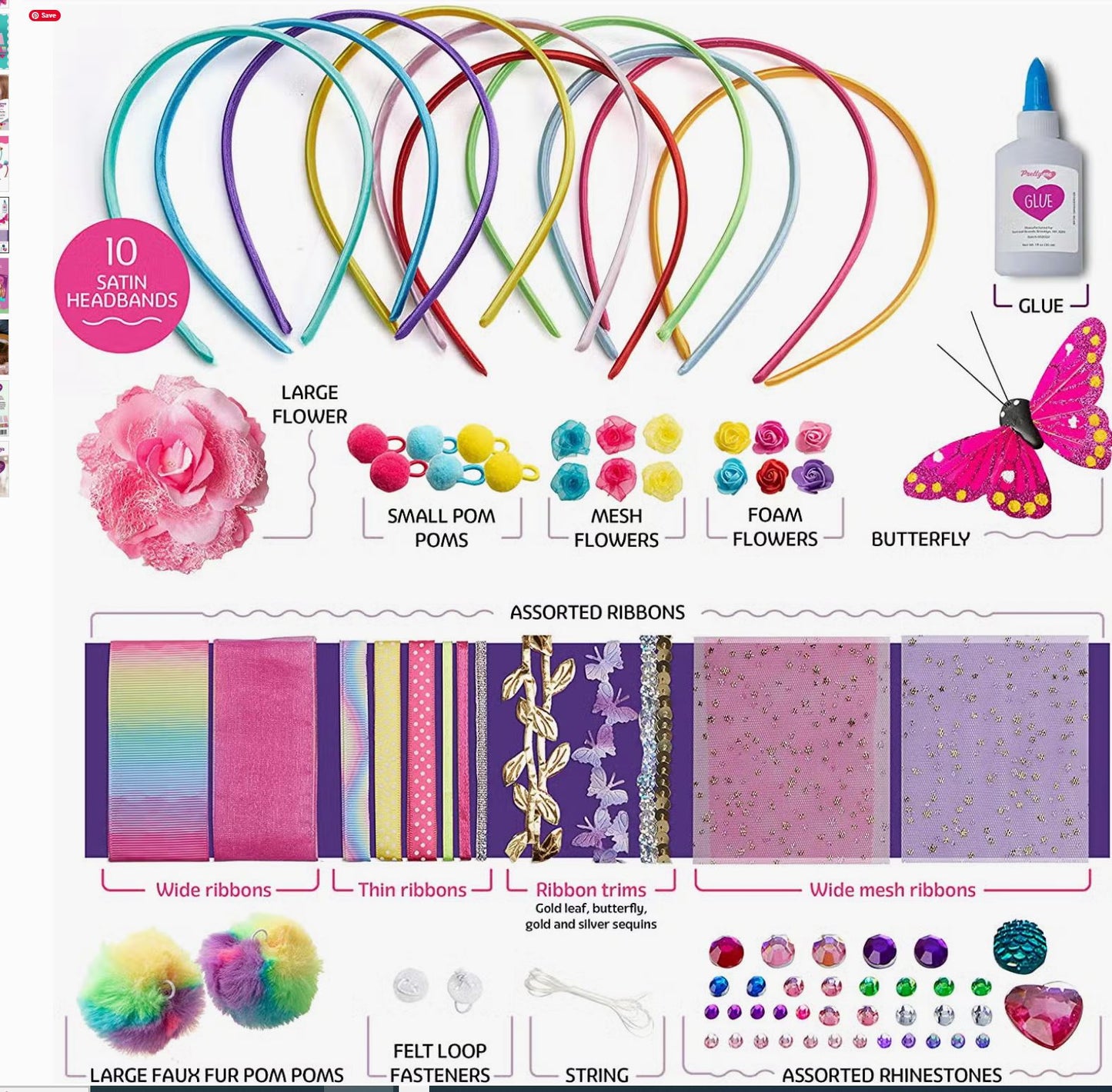 Surreal Brands - Pretty Me Headband Making Kit for Girls