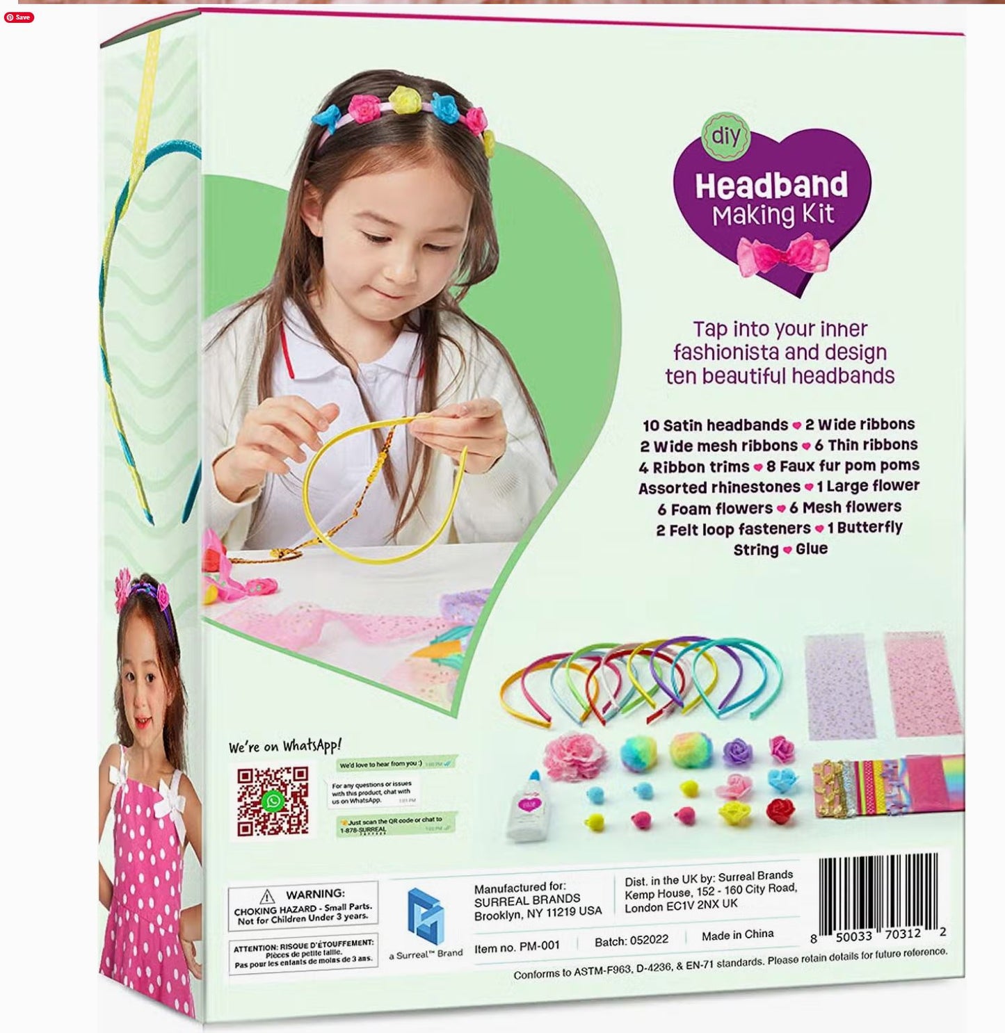 Surreal Brands - Pretty Me Headband Making Kit for Girls