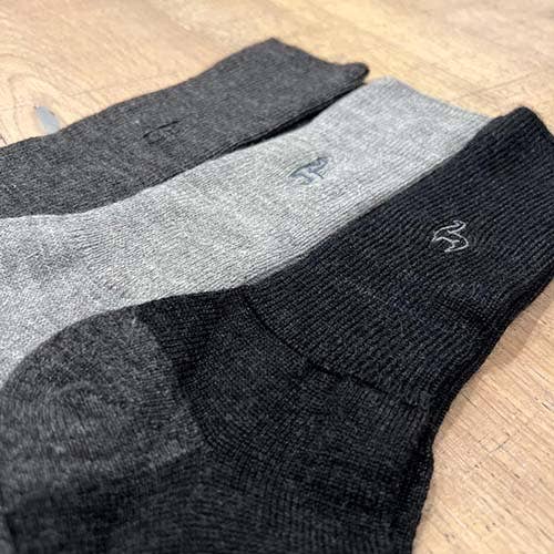 Alpaca Socks - Business - Smoke: Large