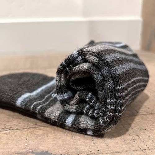 Alpaca Socks - Stripe - Azul: Large