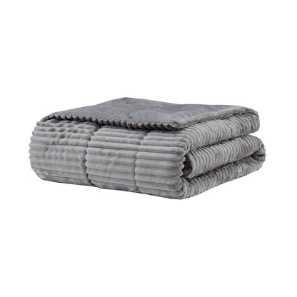 Corduroy Plush 60x70" Winter Throw Blanket 4 Colors: Navy Blue