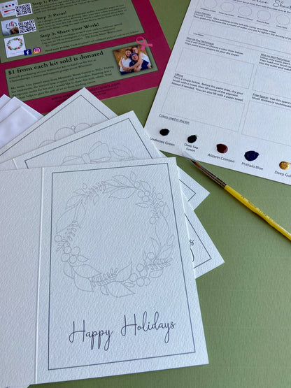Emily Marie Watercolors - Watercolor Painting Kit: Holiday Greeting Cards