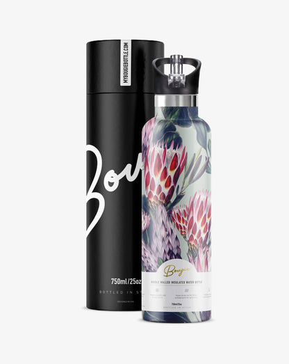My Bougie Bottle - PROTEA  Desert Flower 25 oz Insulated Water Bottle : Green / Gift Tube