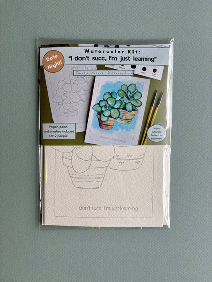 Emily Marie Watercolors - Watercolor Date Night Kit: Succulents