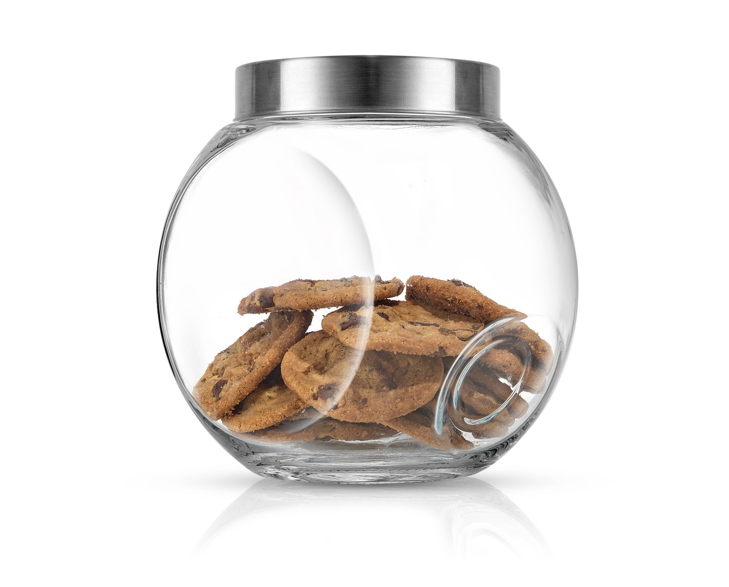 JoyJolt - All-Sides Cookie Jar With Airtight Metal Lid, Set of 2