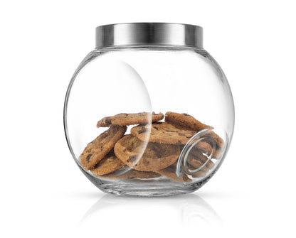 JoyJolt - All-Sides Cookie Jar With Airtight Metal Lid, Set of 2