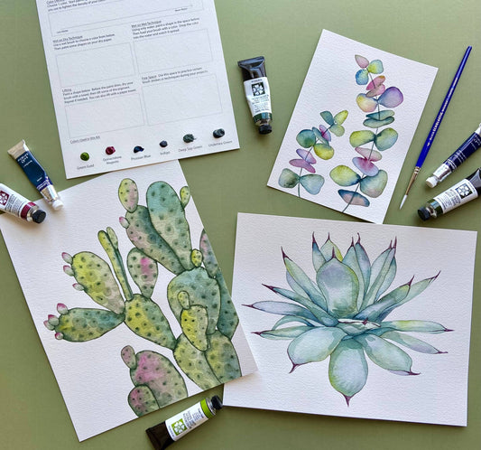 Emily Marie Watercolors - Watercolor Painting Kit: Jewel-Toned Botanicals