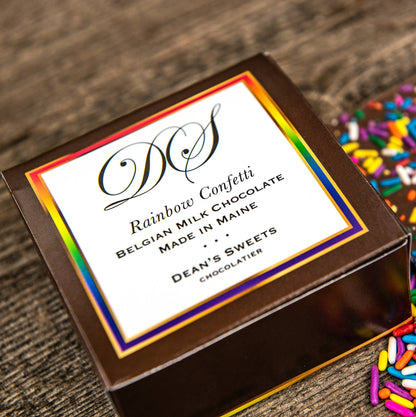 Dean's Sweets - Rainbow Confetti Milk Chocolate Squares