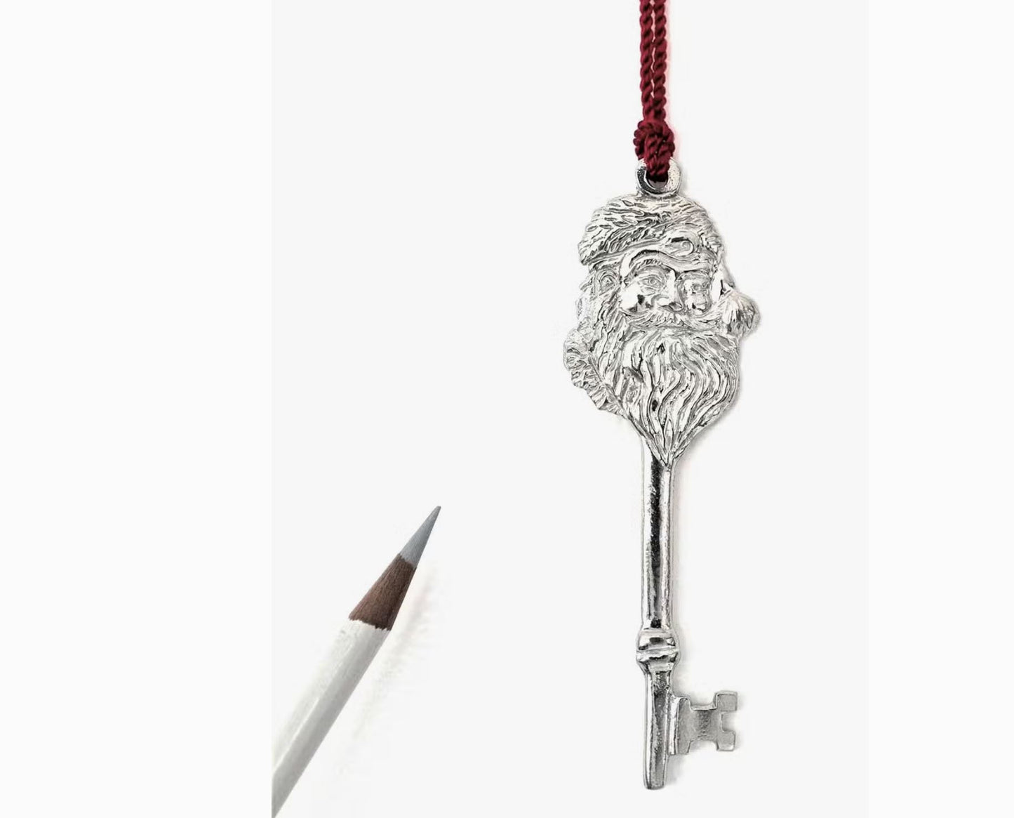 House of Morgan Pewter - Magical Santa Key Ornament - Christmas Eve Gift for Child