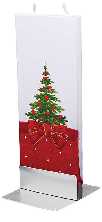 Flatyz Candles - Flat Handmade Candle-Christmas Tree with Bow