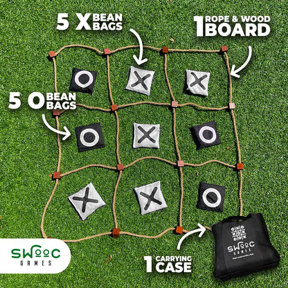 Swooc Games - Giant Tic Tac Toe Bean Bag Toss Game
