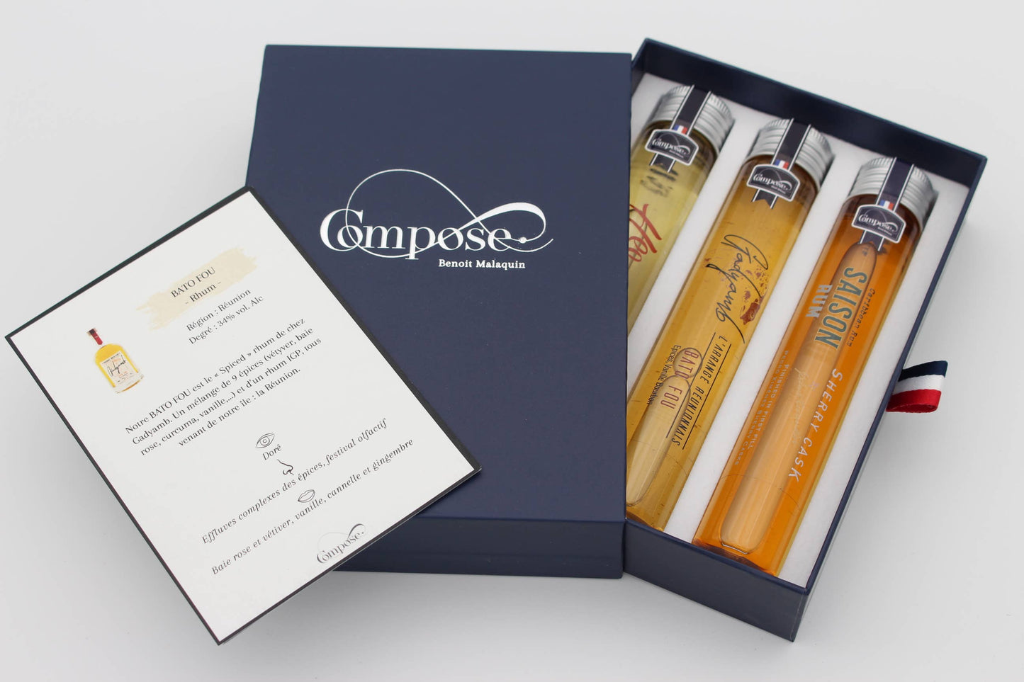 Compose - Coffret Cadeau Spiritueux 3 Rhums Français