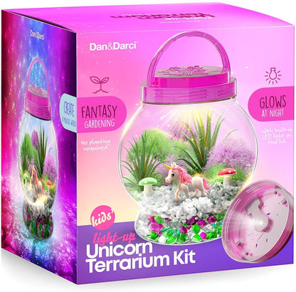 Surreal Brands - Light-Up Unicorn Terrarium Kit for Kids