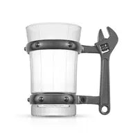 JoyJolt - Adjustable Wrench Glass Beer Mug, 17 oz